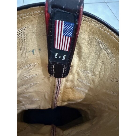 Dan Post Western Cowboy Boots Men’s 10.5 D Black Cherry Burgundy Pointed Toe GUC - Picture 10 of 14